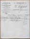 37 BOURGUEIL - Facture CHAPELLERIE G. LEGOURD - Chapeaux De Soie & De Paille Casquettes - Textilos & Vestidos