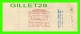 CHÈQUES AVEC TIMBRES ACCISE - LA BANQUE PROVINCIALE DU CANADA, 1951 No 841 - CACHET POSTE - FISCAUX - Cheques & Traveler's Cheques