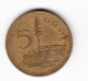 1979 Lesotho 5 Lisente Coin - Lesotho