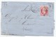 - Lettre - SEINE - PARIS Etoile N°1 S/TP Napoléon III N°24 + Càd   T.18 - 1867 - 1862 Napoleon III