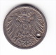 1899 Germany 'Holed' 5 Pfennig  Coin - 5 Pfennig