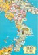 GEOGRAFICA BASILICATA E CALABRIA CON LUOGHI E PRODOTTI TIPICI. BELLA ILLUSTRAZIONE CART. MOTTA NON VIAGGIATA ANNI '50 - Other & Unclassified