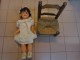 Poupee Hauteur 60 Cm Ancienne + Chaise +vetements Coiffe Chausson-- - Dolls