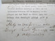 Delcampe - Post - Insinuations - Dokument / Behändigunsschein 1857 Berlin L2 Marken Leider Abgelöst!! Nach Stolp (heute Polen) - Lettres & Documents