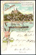 1360 - Ohne Porto - Alte Litho Ansichtskarte Gruß Aus Hamburg Süllberg Gel 1899 - Blankenese