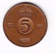 1965 Sweden 5 Ore Coin - Schweden