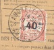 AUBE SAINT ANDRE LES VERGERS 19/01/1926  Bordereau De Recouvrement 1 Valeur Impayé Taxe 40 C  TTB - 1921-1960: Période Moderne