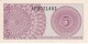 BILLETE DE INDONESIA DE 5 SEN AÑO 1964  (BANKNOTE) SIN CIRCULAR-UNCIRCULATED - Indonesia