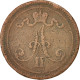 Monnaie, Finlande, Alexander II, 10 Pennia, 1865, TB, Cuivre, KM:5.1 - Finland