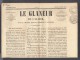 JOURNAL LE GLANEUR DE L´ALLIER Complet Du 27 Mars 1851 Timbre Humide 2 C Noir + Griffe Puy De Dôme (fiscal/postal) TTB - 1849-1876: Période Classique