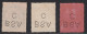 Rhodesia BSAC 1898-1897 Mint No Gum, Deed Use, Sc# SG 47,49-50 - Andere & Zonder Classificatie