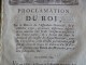 Proclamation Du Roi 14 /10/1790 Signalisation Des états De Matières D'or Et D'argent Portées à L'Hôtel Des Monnaies - Gesetze & Erlasse