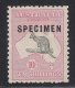 Australia 1929-30 Specimen, Shaved 'P' Variety, Mint Mounted, Small Multi Wmk, Type C, Sc# ,SG 112s - Ungebraucht