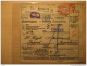 Berlin Germany 1937 To Zagreb 3 Stamp Fiscal Tax Revenue Official ... On Paketkarte Bulletin Expedition Card YUGOSLAVIA - Impuestos