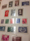 Delcampe - 1945-1969 OCCASION FRANCE !!! LEUCHTTURM RELIURE BLEU + Env. 94 FEUILLES PREIMPRIMEES + TIMBRES O/*/** - Collezioni