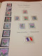 Delcampe - 1945-1969 OCCASION FRANCE !!! LEUCHTTURM RELIURE BLEU + Env. 94 FEUILLES PREIMPRIMEES + TIMBRES O/*/** - Collezioni