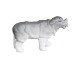 Miniature Ancienne Figurine Allemande Sujet Rhinoceros Biscuit 1880 Animal Porcelaine Bisque Statuette - Animaux