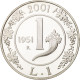 Monnaie, Italie, Lira, 2001, Rome, FDC, Argent, KM:220 - Commemorative