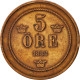 Monnaie, Suède, Oscar II, 5 Öre, 1882, TTB, Bronze, KM:736 - Suède