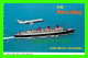 SHIP - QUEEN MARY PRIOR TO HER DOCKING - JET DOUGLAS DC-9 IN A SALUTE TO "THE QUEEN" - - Dampfer