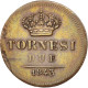 Monnaie, États Italiens, NAPLES, Ferdinando II, 2 Tornesi, 1843, TTB+, Cuivre - Naples & Sicile