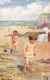 Raphael Tuck & Sons - 9473, Fun On The Sands X 5 (oilette) - Tuck, Raphael