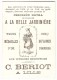 Jolie Chromo Chicorée BERIOT Lille Gondole 1802 Char Voiture Carrosse Attelage Cheval Village Belle Jardinière A7-9 - Sonstige & Ohne Zuordnung