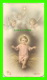 IMAGES RELIGIEUSES - PETIT JÉSUS SUR DE LA PAILLE SURVELLÉ PAR 3 ANGES - A.R. LUX No 92 - BORDURE D'OR - - Images Religieuses