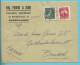 724T+749 Op Brief Per EXPRES Met Telegraafstempel OUDENAARDE - 1946 -10%