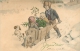 Vienne, Joyeux Noël, 3 Enfants Et Brouette, Chien épagneul, Sapin Et Gui, M M Munk 394, écrite 1908 - Vienne