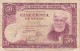 BILLETE DE ESPAÑA DE 50 PTAS DEL 31/12/1951 SIN SERIE  CALIDAD RC  (BANKNOTE) - 50 Pesetas