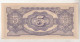 Burma 5 Rupees (1942-1944) , Pick 15b - Autres - Asie