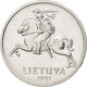 Monnaie, Lithuania, Centas, 1991, FDC, Aluminium, KM:85 - Litauen
