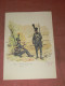 GRAVURE AQUARELLE SUR CANSON / ERNEST FORT / UNIFORME DOUANES / GENDARMES/ 1er EMPIRE EN GUERRE  / LITHOGRAPHIE - Estampes & Gravures