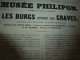 1840  LES BURGS Infiniment Trop GRAVES ,Tartinologie Découpée En 3 , Musée PHILIPON  (paroles Victor Hugo) ,ill Cham Etc - 1800 - 1849