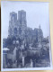 Grande Photo Ruines Cathédrale REIMS Guerre WWI Cliché G. VERNEAU - Guerra, Militari