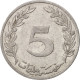 Monnaie, Tunisie, 5 Millim, 1960, TTB, Aluminium, KM:282 - Tunisie