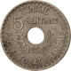 Monnaie, Tunisie, Muhammad Al-Nasir Bey, 5 Centimes, 1918, Paris, TTB+ - Tunisie