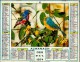 ALMANACH DES P.T.T 1974  -  2 Volets Complet ** OISEAUX - POISSONS ** Calendrier * JEAN LAVIGNE * - Big : 1971-80