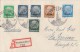 Elsass R-Brief Mif Minr.1, 2x 2, 3, 4, 9 SST Strassburg 8.1.41 - Besetzungen 1938-45