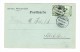 Heimat ZH ALTSETTEN 13.12.1900 (Zürich) Mit 5Rp UPU Schweiz. Nordostbahn  Postkarte - Lettres & Documents