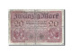 Billet, Allemagne, 20 Mark, 1917-1918, 1918-02-20, KM:57, B+ - 20 Mark