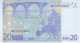 20 Euros 2002 Serie U, L087H2, N° U 87167743043,  Signature 3 Mario Draghi UNC - 20 Euro