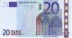 20 Euros 2002 Serie U, L087H2, N° U 87167743043,  Signature 3 Mario Draghi UNC - 20 Euro