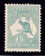 Australia 1920 Kangaroo 1 Shilling Blue-Green 3rd Wmk Die IIB Used - Listed Variety - Neufs