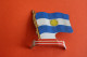 DRAPEAU De L'ARGENTINE PUBLICITE L'ALSACIENNE BISCUIT PETITS-EXQUIS COLLECTION AMERICORAMA DRAPEAURAMA AMERIQUE Drapeaux - Autres & Non Classés