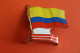 DRAPEAU De LA COLOMBIE PUBLICITE L'ALSACIENNE BISCUIT PETITS-EXQUIS COLLECTION AMERICORAMA DRAPEAURAMA AMERIQUE Drapeaux - Autres & Non Classés