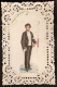 LOT 2 CPA ANCIENNES- FRANCE- PREMIERE COMMUNION- CARTE DENTELLÉE  AVEC COMMUNIANT DÉCOUPÉ +  COMMUNIANTE- 2 SCANS - Comunioni