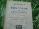 Histoire Et Concorde. Grand Volume Publié à Liège En 1702. - 1701-1800