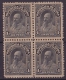 1911-91 CUBA. REPUBLICA. 1911. Ed.194. PATRIOTAS. 1$ CARLOS ROLOFF. ORIGINAL GUM BLOCK 4 - Neufs
